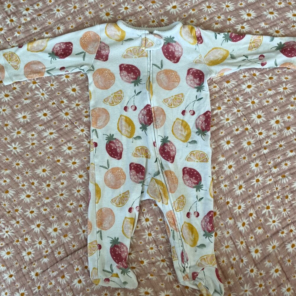 Carter's Fruit Print Baby Girl Footie Pajamas - 3-6 Months